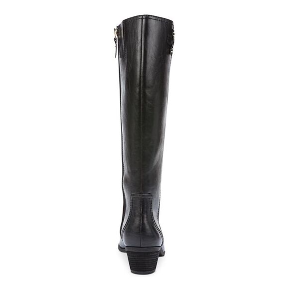DR SCHOLLS Womens Black Strap Brilliance Almond Toe Block Heel Riding Boot 9.5 M - Picture 2 of 4